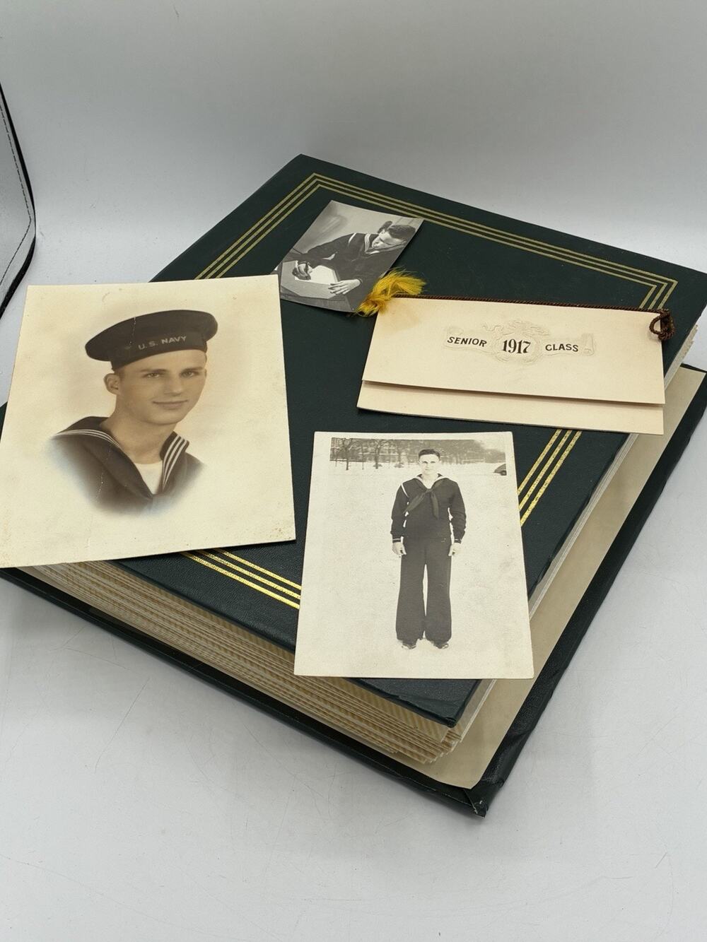Antique Hess Family Photo Album Archive Amsterdam Ohio 1917-1960s Navy WWII